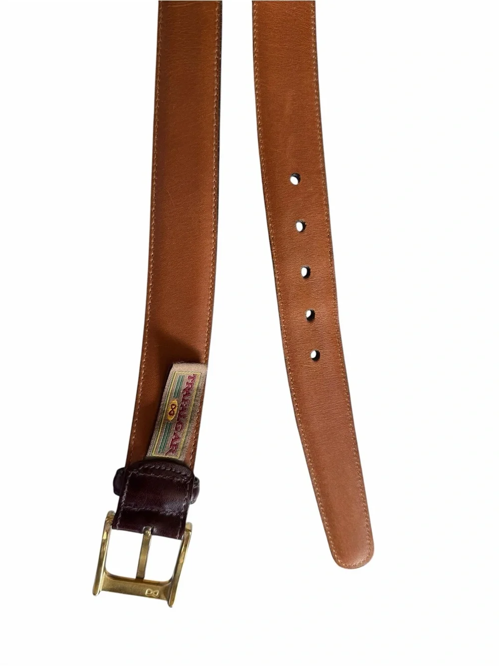Vintage Trafalgar for Corinna Cognac Brown Leather Unisex Belt Timeless Classic
